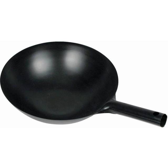 Winco Chinese Wok with Integral Handle  14-Inch  Black