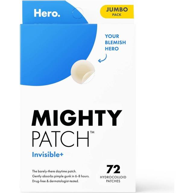 Mighty Patch Invisible+ Patch - The Barely-There Daytime Hydrocolloid Acne Pimple Patch for Covering Zits and Blemishes  Tapered Edges Designed t