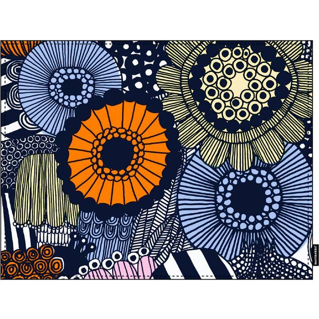 Marimekko Pieni Siirtolapuutarha bordstablett White-yellow-orange-light blue