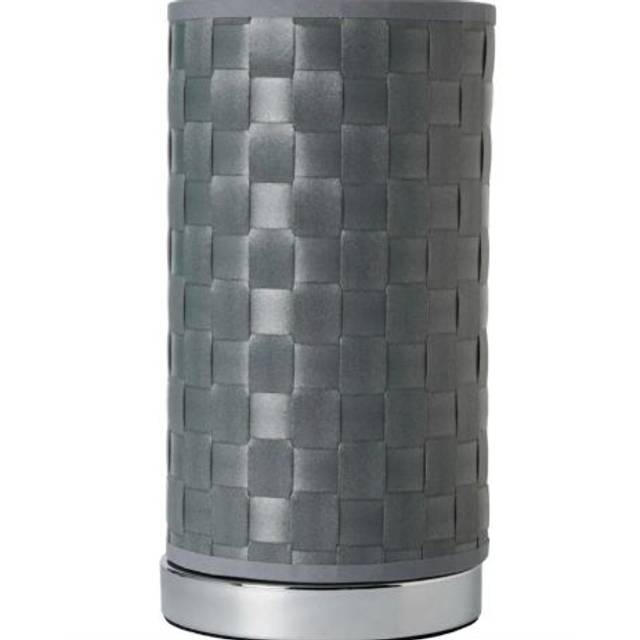 (Silver) Litecraft Sovin Table Lamp with Woven Shade Chrome
