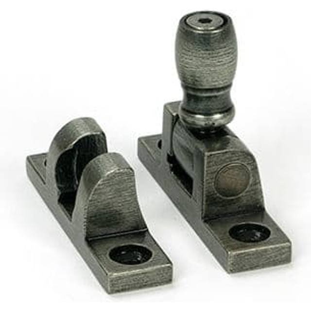 Mushroom Brighton Fastener - Narrow (Square) - Pewter Patina (5.5cm H X 1.4cm W X 0.79cm D)