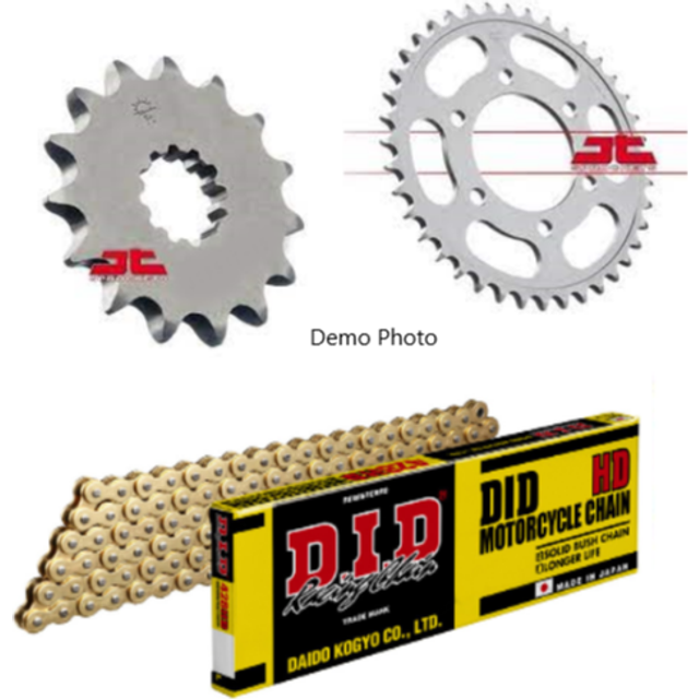 Fits honda cbf125 cbf 125 2009 - 2014 jt /did heavy duty gold sprocket chain kit