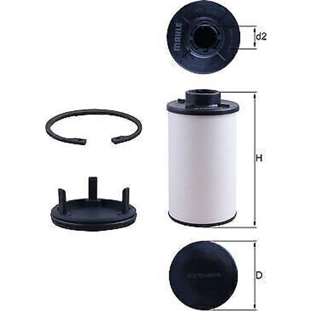 Hydraulikfilter, automatväxel MAHLE HX 286 KIT för BMW
