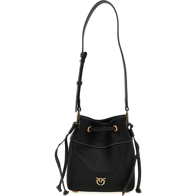 Leather Shoulder Bag with Love Birds