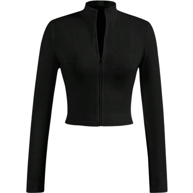 Slaydiva Women&#39;s Casual Elastic Half-Zip V-Neck Tight Fitting Long Sleeve Tee, Basic Essential Autumn Winter
