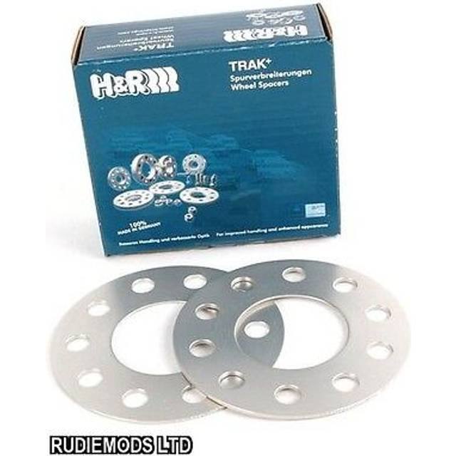 H&R Pair of 12mm Trak+ Wheel Spacers (Kit) - 5x120 PCD, DR Type, 72.5mm Bore, M12x1.5 Thread