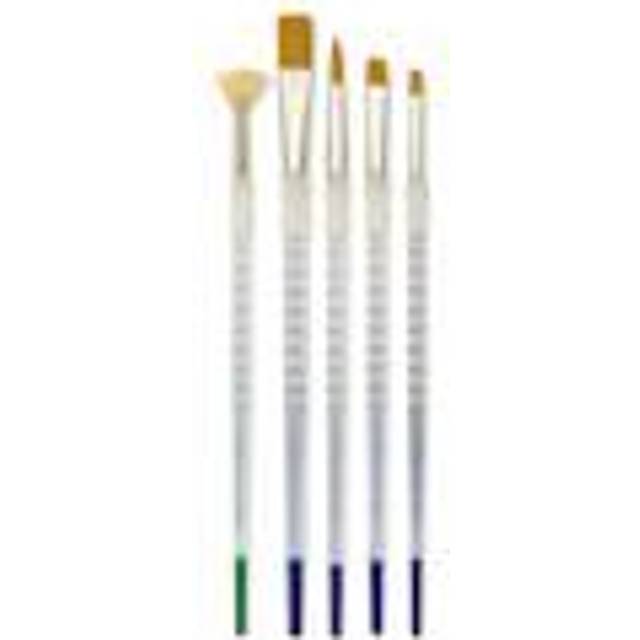 SG503 | Soft-Grip 5pc Long Handle Golden Taklon/Bristle Variety Brush Set