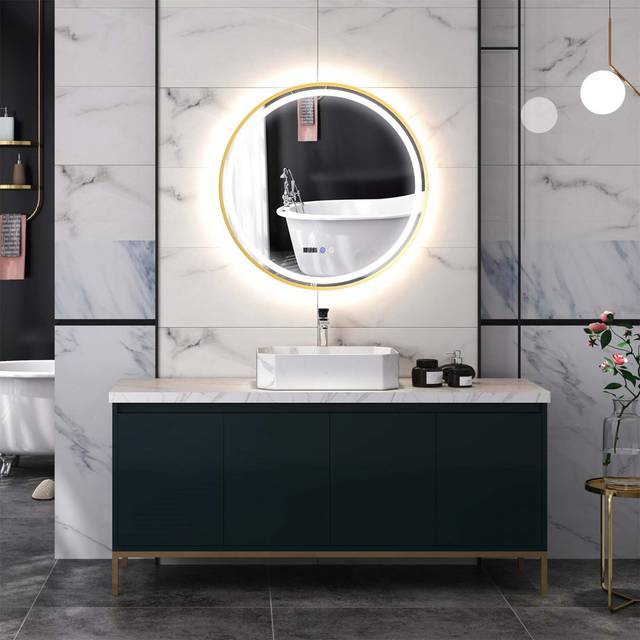 Demetrias Mirror - Gold (60cm H x 60cm W)
