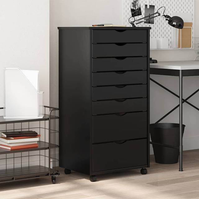 Bacca 53cm Wide File Cabinet - Black (103cm H X 53cm W X 39cm D)