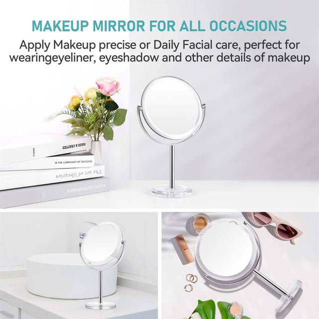 Demetrias Metal Round Floor Mirror - Clear (32.5cm H X 20cm W X 11cm D)