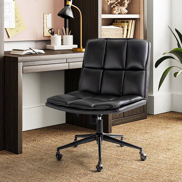 Aniyla Modern Oversize  Faux Leather Task Chair - Black (97.79cm H X 63.5cm W X 68.58cm D)