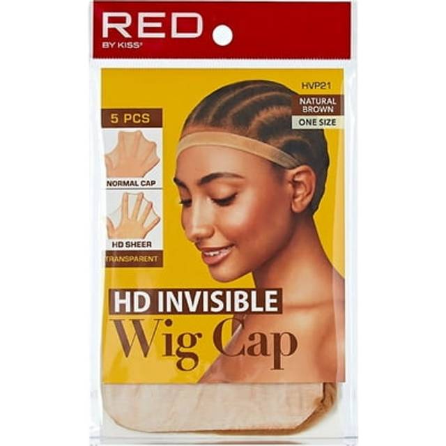 RED by Kiss 5 PCS HD Invisible Wig Caps for Women Men  Ultra Stretchy Thin Stocking Sheer Breathable Nylon Comfortable for Lace Front Wig  One Size Fi