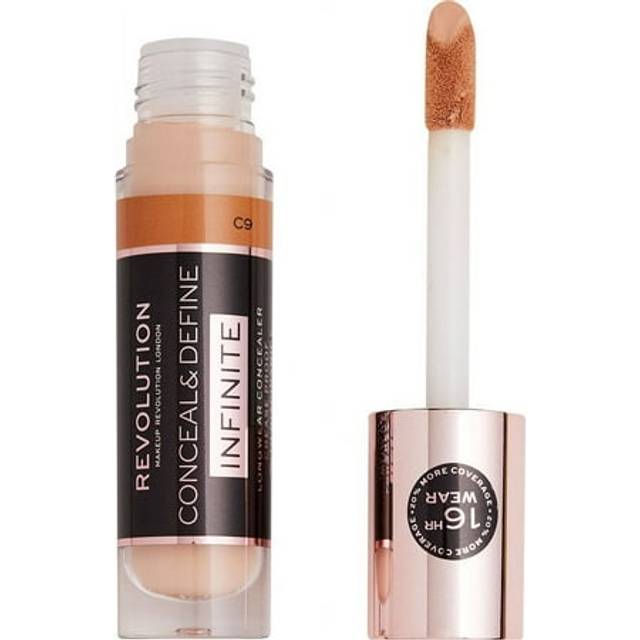 Pack of 2 Makeup Revolution Beauty Conceal & Define Infinite Longwear Concealer XL  C9