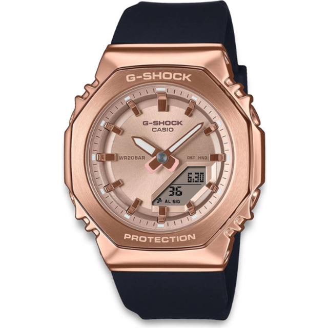 Casio G-Shock Analog Digital Bio-Based Resin Strap Rose Gold Dial Quartz GM-S2110PG-4A 200M Women&#39;s Watch