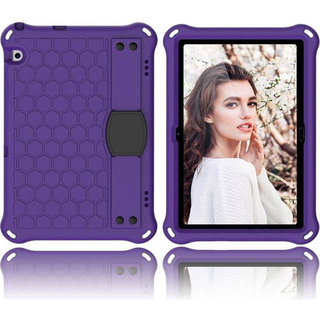 Huawei MediaPad T5 honeycomb skin-fodral - Lila / Svart
