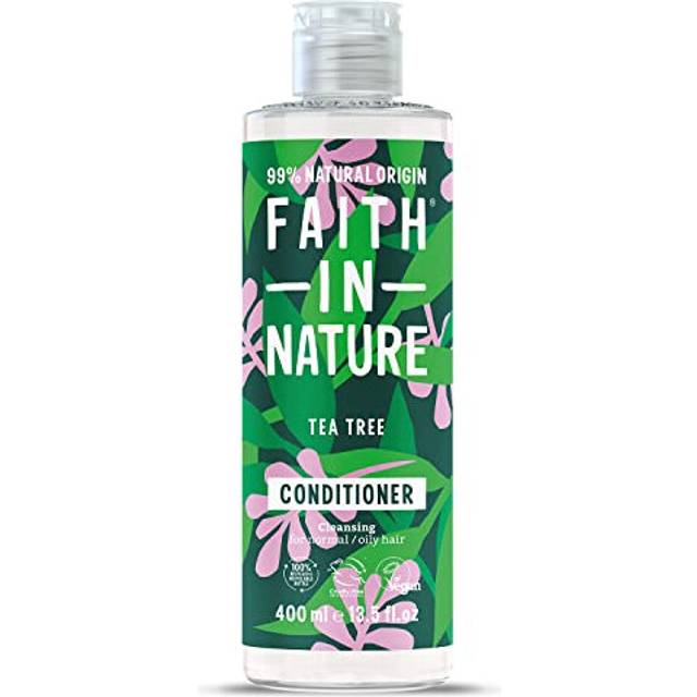 Faith In Nature Natural Tea Tree Conditioner, Cleansing, Vegan & Cruelty Free, No SLS or Parabens, Normal to Oily Hair, 400ml