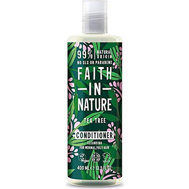 Faith In Nature Natural Tea Tree Conditioner, Cleansing, Vegan & Cruelty Free, No SLS or Parabens, For Normal to Oily Hair, 400ml