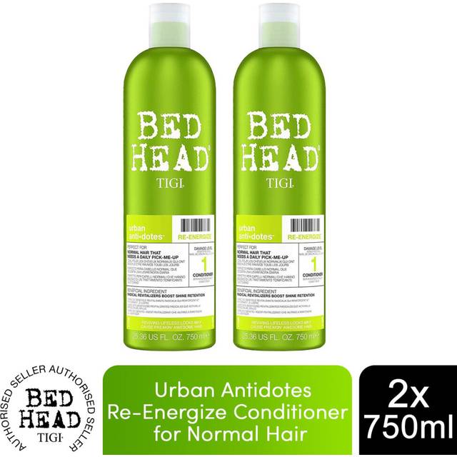 Bed Head Tigi Urban Antidotes Re-Energise Conditioner for Normal Hair 750ml, 2pk