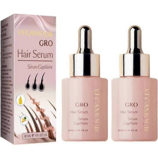 2pcs VEGAMOUR GRO Hair Growth Serum Natural Hair Regrowth and Anti Loss Treatments for Women & Men Scalp Serum for Thinning Hair