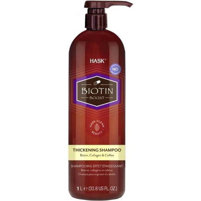 Hask Biotin Boost Thickening Shampoo 1L |Adds Volume & Strength |Thickens Fine Hair |Nourishing Formula |Sulfate-Free |For All Hair Types