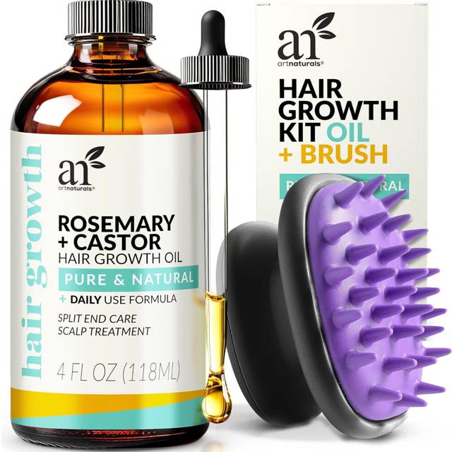 Artnaturals Organic Rosemary Castor Hair Oil + Scalp Massager