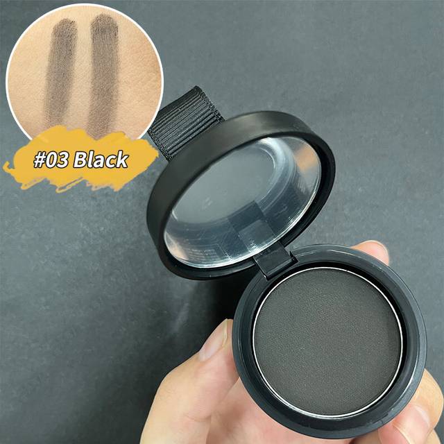 (#3 Black*2) 14 Color Hair Line Powder Black Root Up Natural Instant Waterproof Hairline Shadow Concealer Coverage Paint Repair Fill In Hair
