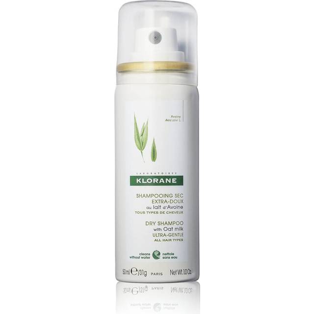Klorane Dry Shampoo with Oat Milk Ultra-Gentle All Hair Types No White Residue Paraben & Sulfate-Free Travel Size 1 Ounce Pack of 1 Yellow