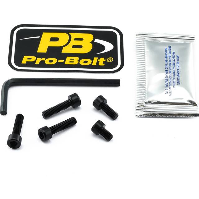 Pro-Bolt Aluminium Fuel Tank Cap Bolt Kit - Black, Black