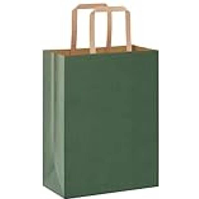 vidaXL Paper Bags 250 pcs with Handles Brown 21x11x28 cm