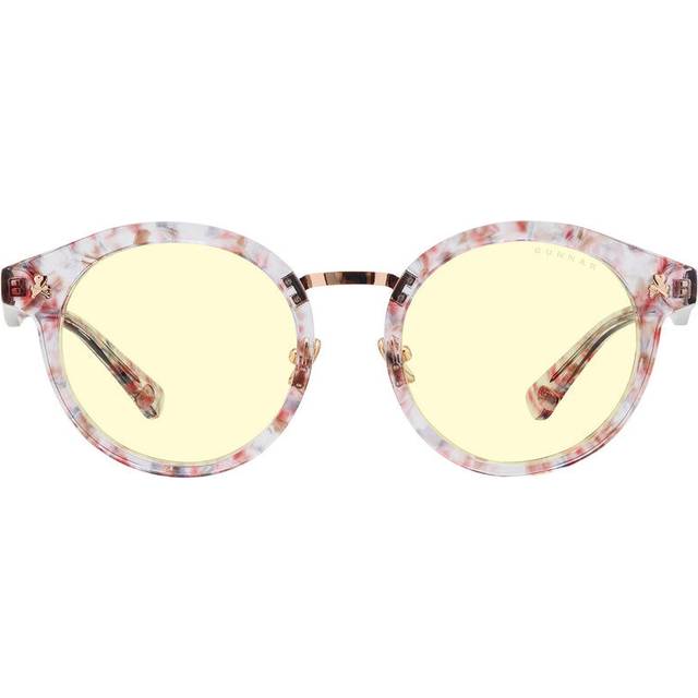 Gunnar FLOWER POWER Blåa-Light Block FLW-08001 51 Rosa Glasögon (Endast Båge) Kvinna