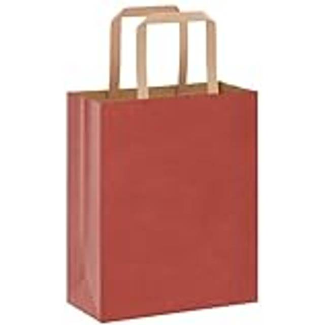 vidaXL Paper Bags 250 pcs with Handles Red 18x8x22 cm
