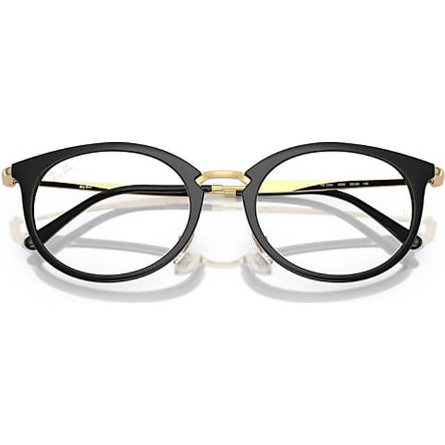 Ray - Ban Unisex RX7255 2000 Optiska bågar Nylon Svart Transparent Rund Normal