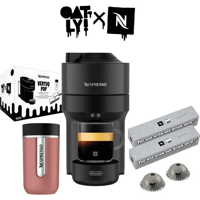 Nespresso Vertuo Pop x Oatly värdepaket av DeLonghi (svart)