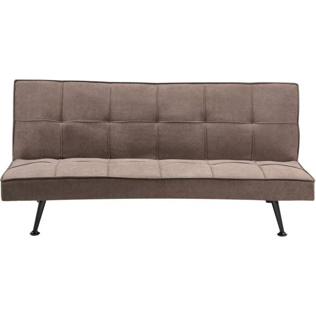 Beliani Fabric Sofa Bed Brown Hasle, Brown