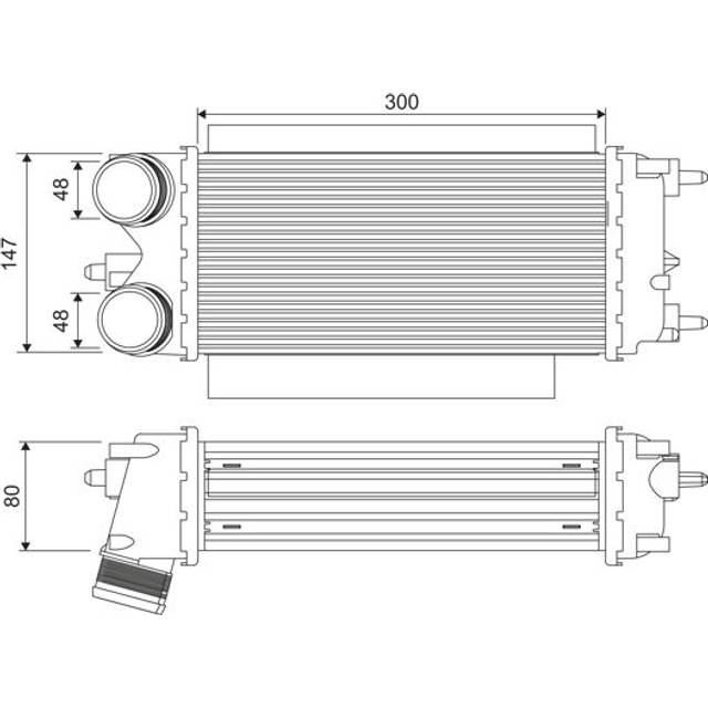 VALEO 818539 Intercooler Laddluftkylare Aluminium utan sensor