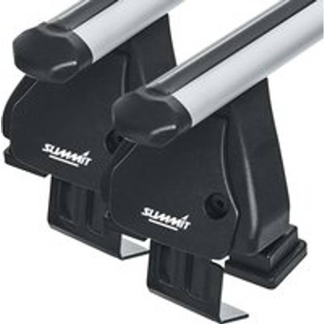 Summit premium multi-fit lockable roof cross bar pair (sup-a084) aluminium 1.3m