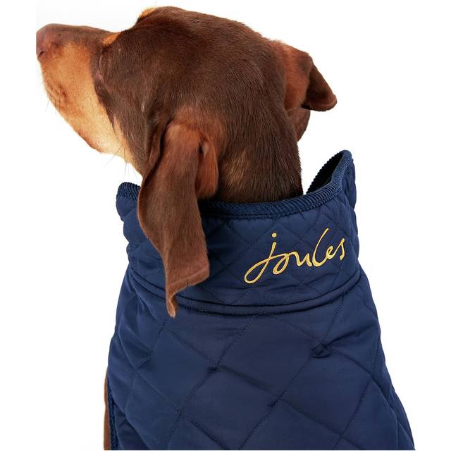 Joules Quilted Dog Coat Navy Small