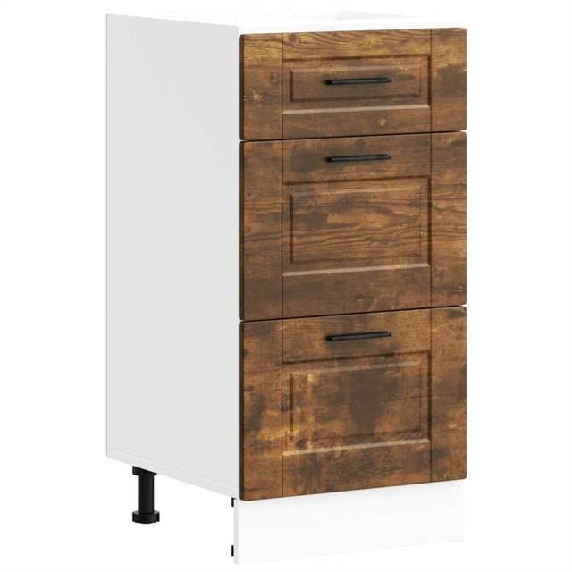 vidaXL Kitchen Base Cabinet Porto Smoked Oak Engineered Wood - Brown
