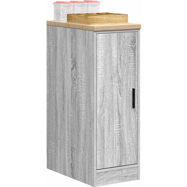 vidaXL Garage Storage Cabinet Grey Sonoma 30x51x85 cm Solid Wood Pine