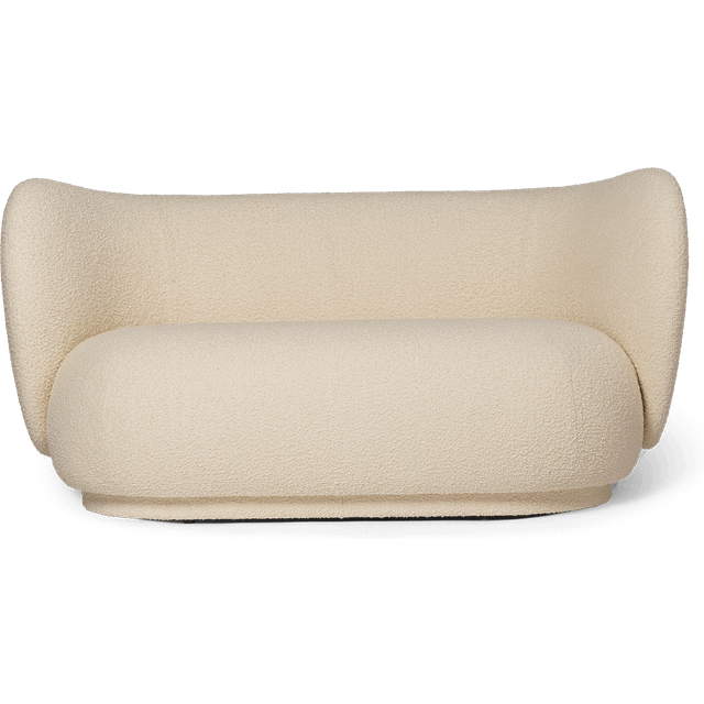Ferm Living - Rico 2-seater Sofa - Soffa för 2 personer - Nordic Bouclé - Off-white - W148 x D84 x H76.5 cm