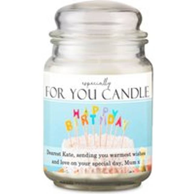 Personalised Memento Large Personalised Happy Birthday Scented Jar Candle - White - 1.1 x 1.7 x 1.1cm