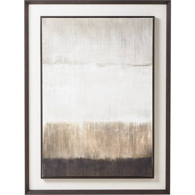 Extra Large Moderno Painting on Linen Mounted in Frame - Wood - L5 x W90 x H120 cm - Brown