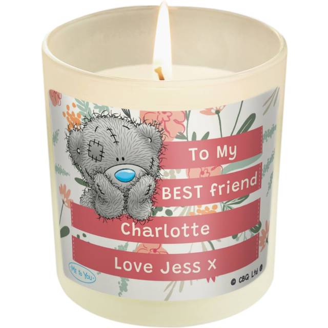 Personalised Memento Personalised Me To You Floral Scented Jar Candle - White - 3 x 8 x 3cm