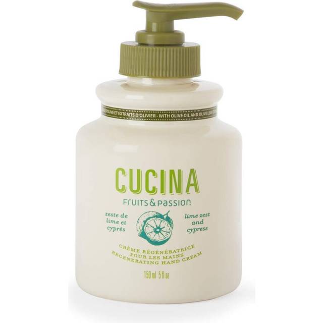 Fruits & Passion] cucina Lime Zest and cypress Luxury Hand cream, 5 Fl Oz - Premium Skin care Made from First cold Pressed Olive Oil - Regenerating H