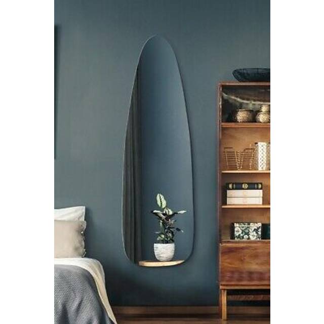 Frameless Pond Wall Mirror 61" X 20" (155x50CM) - Silver - 1 Pack