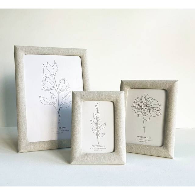 Ellari Cream Linen Photo Frame - 5x7"
