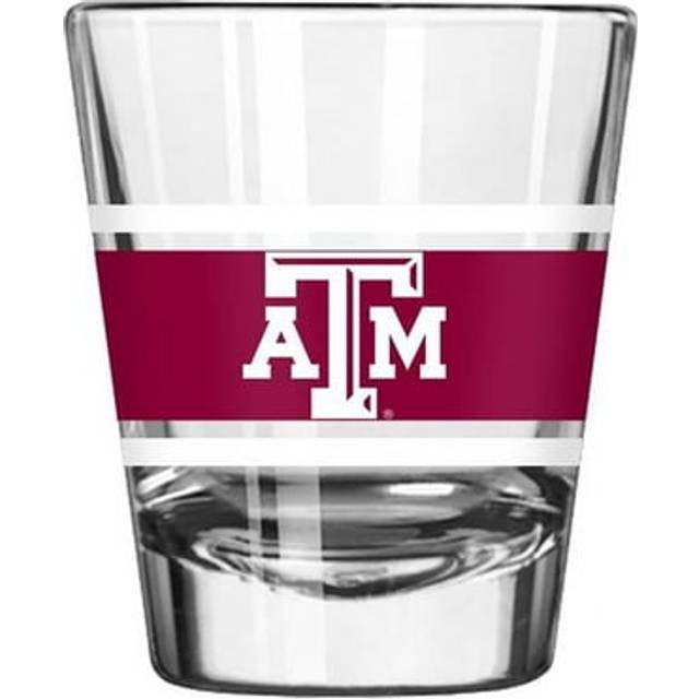Logo Brands 219-G2S-16 Texas A&M 2 oz Stripe Shot Glass