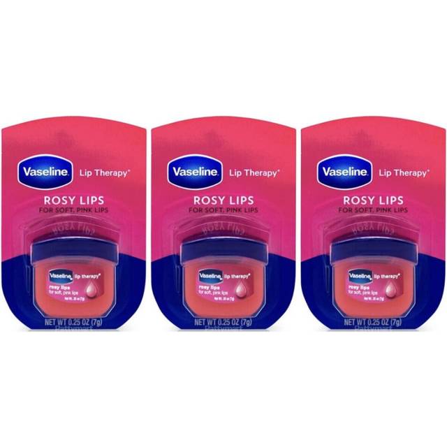 Vaseline Lip Therapy Rosy Lip Balm For Soft & Pink Lips 7g Pack Of 3 |72Hrs Lasting Moisturization |Repairs & Revives Dry & Chapped Lips |Pink Tint