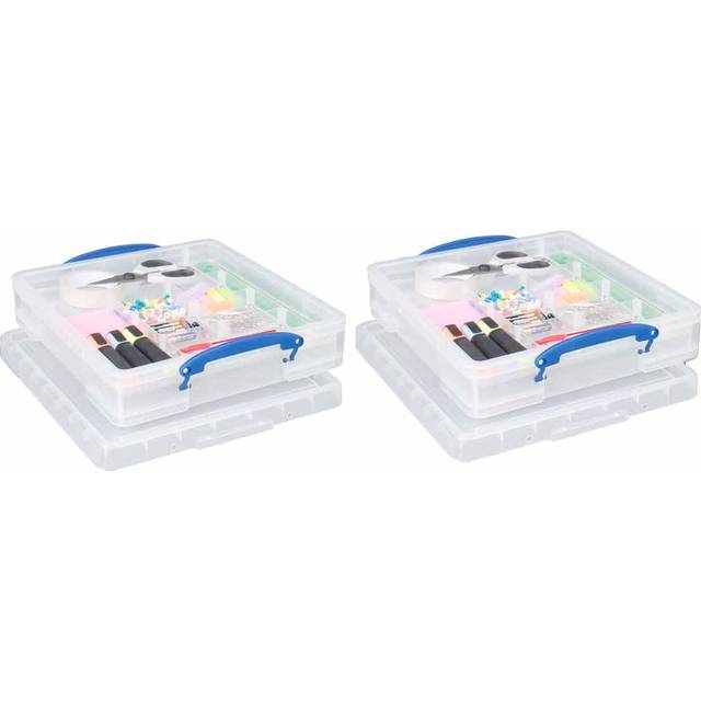 Really Useful Boxes 7 Litre Plus Tray Pack of 2, none