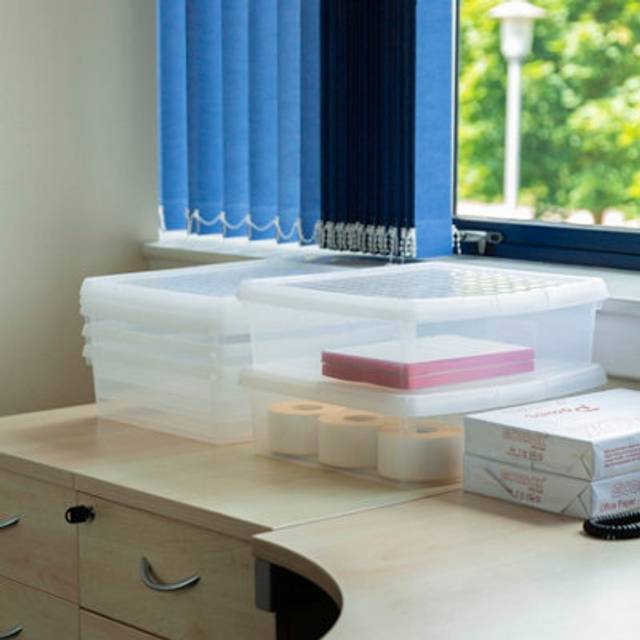 Wham Clip 10.01 13.2L Square Box & Lid Clear/Clear/Clear, Clear